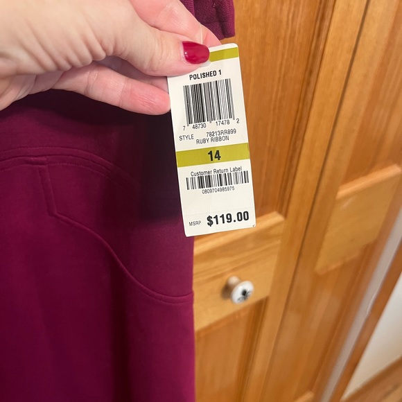 Raspberry pink A-line dress from INC International Concepts. Size 14. NWT - Picture 4 of 7